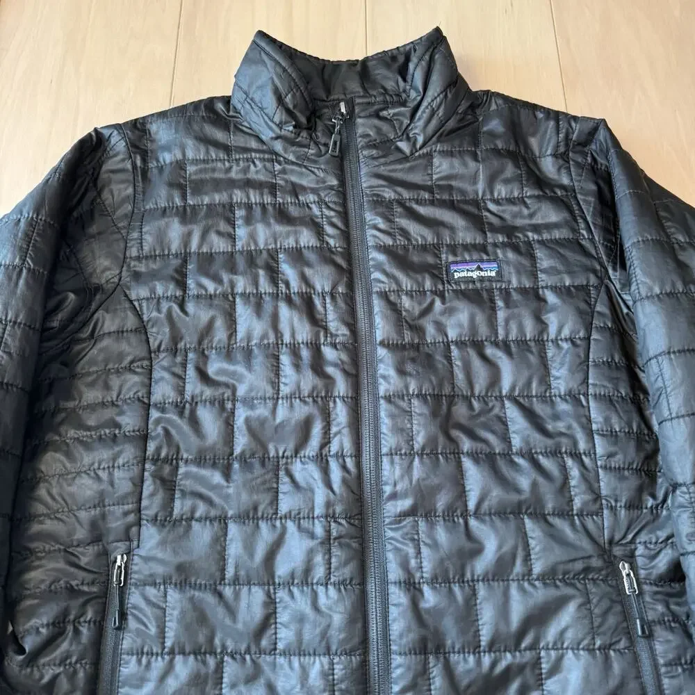 Patagonia Nano Puff Jacket Women's Large Black Puffer Insulated Outerwear - Picture 4 of 10